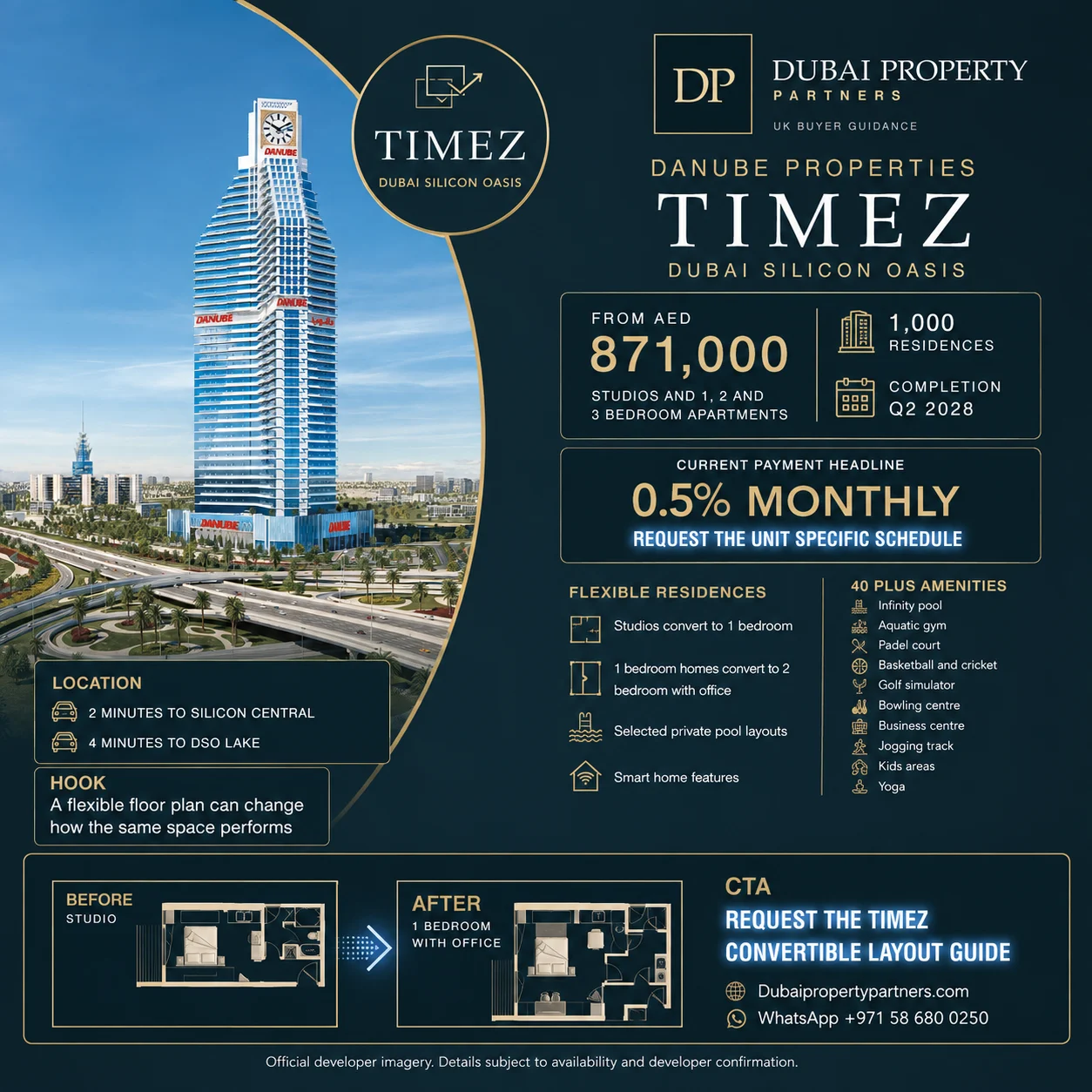 TIMEZ by Danube | Convertible Apartments in Dubai Silicon Oasis, Dubai Silicon Oasis, Dubai
