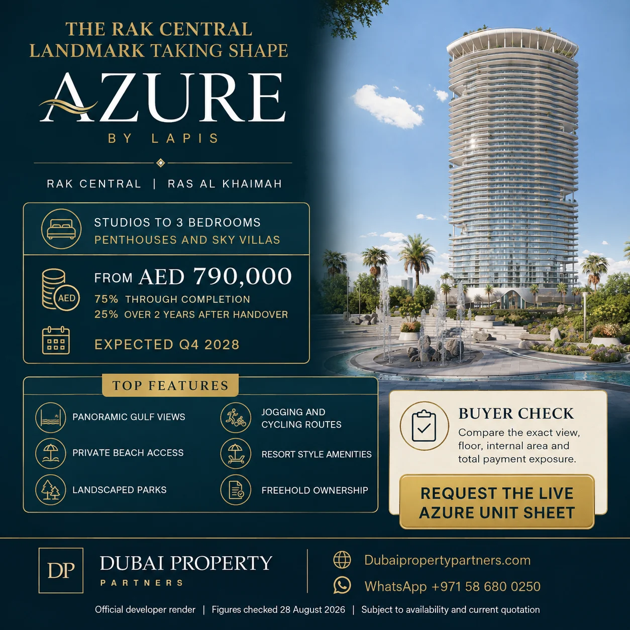 Azure by Lapis by Lapis Properties | RAK Central, Ras Al Khaimah, RAK Central, Ras Al Khaimah