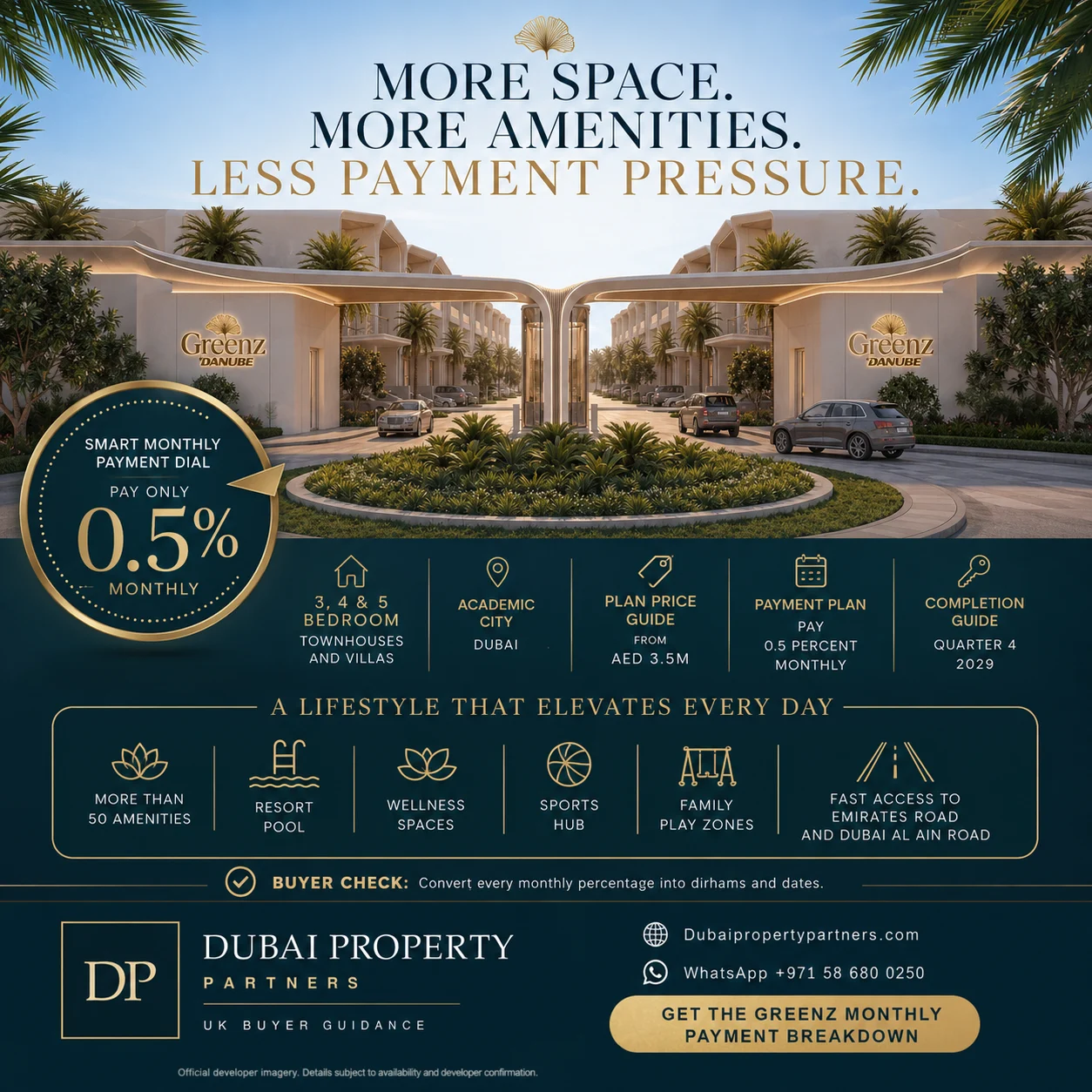 Greenz by Danube | Townhouses and Villas in Academic City, Academic City, Dubai
