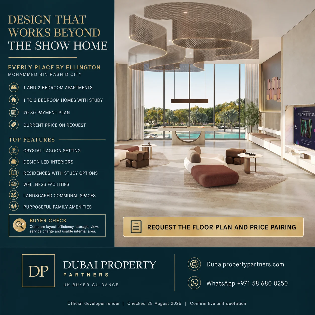 Everly Place by Ellington | Residences beside the MBR City Crystal Lagoon, Mohammed Bin Rashid City, Dubai