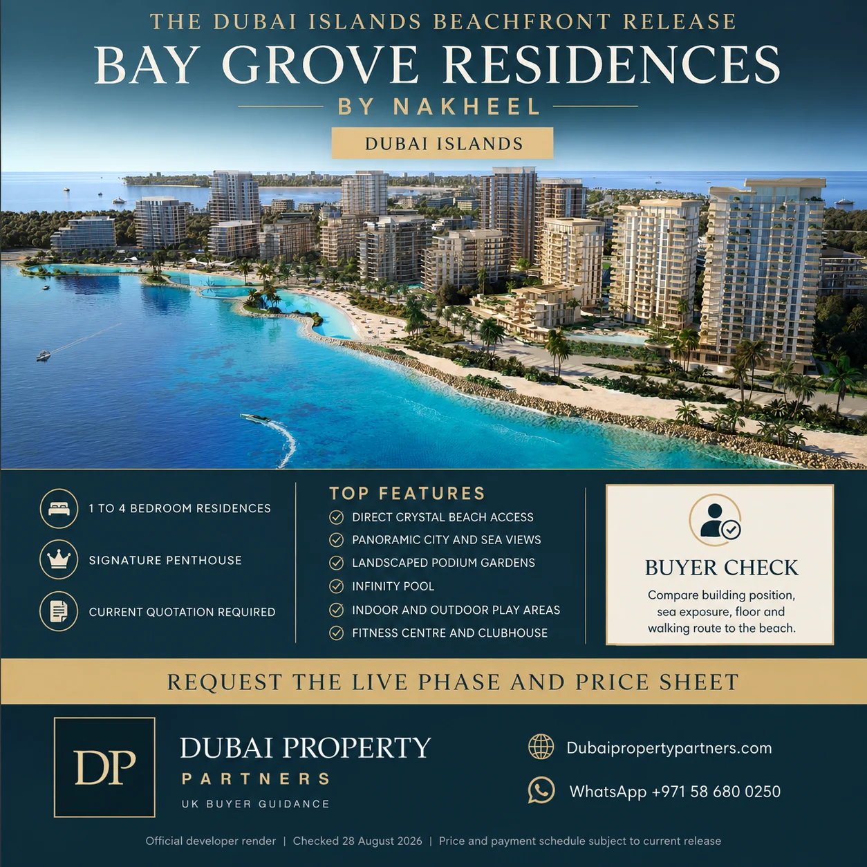 Bay Grove Residences | Beachfront Homes at Dubai Islands, Dubai Islands, Dubai