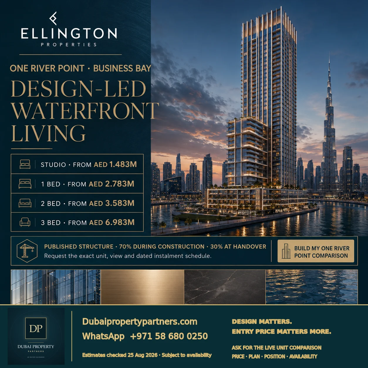 One River Point by Ellington | Dubai Canal Apartments, Business Bay, Dubai