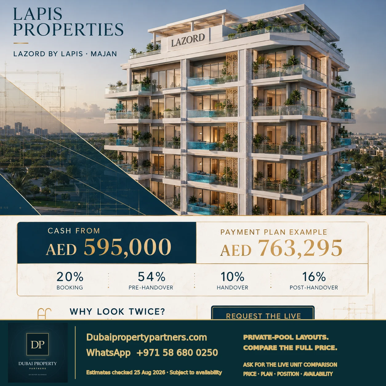 Lazord by Lapis, Majan | Apartments with Private Pool Layouts, Majan, Dubailand, Dubai