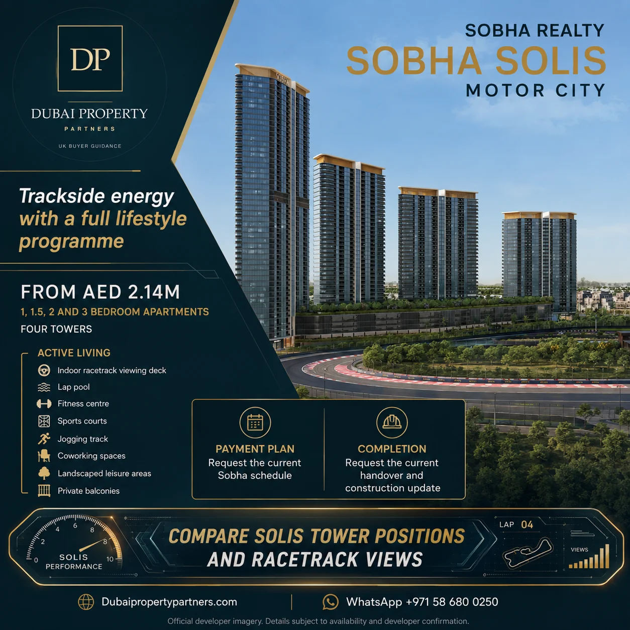 Sobha Solis | Trackside Apartments in Motor City, Motor City, Dubai